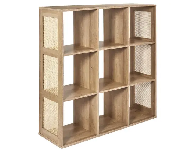 Ραφιέρα Οργάνωσης Bali Home Deco Factory με 9 ράφια και διαστάσεις 99.6x32x99cm - Συνδυάζεται με κουτιά αποθήκευσης - Σε απόχρωση Ξύλου HD0246 2