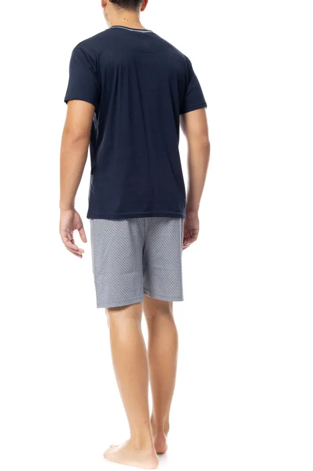 S-M543 - Yacht Blue - PYJAMA V-NECK GREY BICYCLE - L 3