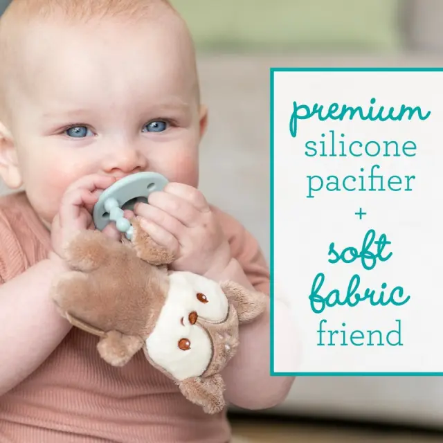 INFANTINO Snuggle & sooth Paci pal - Για αγκαλιές και γλυκιά παρηγοριά πιπίλα και λούτρινο ελαφάκι. 2