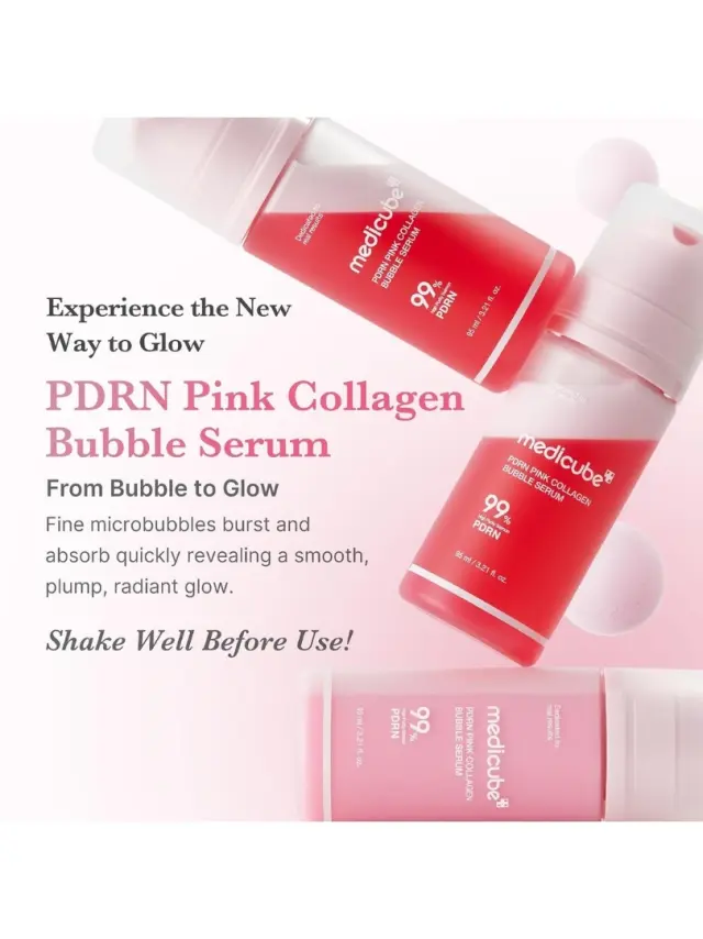 Medicube PDRN Pink Collagen Bubble Serum - Αντιγηραντικός ορός σε μορφή αφρού με PDRN 2