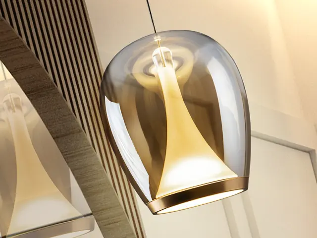 SUSPIRO Golden-Amber Lamp D25 | Κρεμαστό Φωτιστικό Οροφής Design Χρυσό 2
