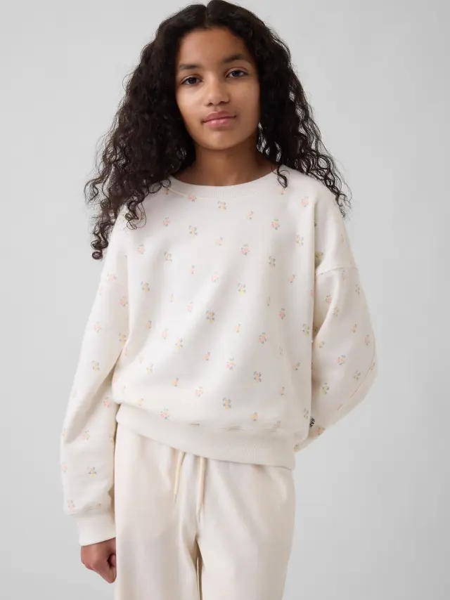 Παιδικό VintageSoft Wedge Crewneck Φούτερ Floral print