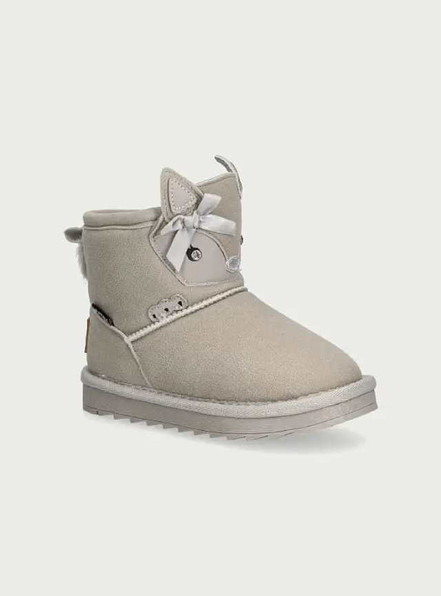 Παιδικά Μποτάκια για Κορίτσια Garvalin Plush Bow (Μεγέθη 23-30) ΓΚΡΙ 2