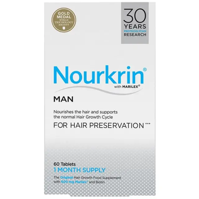 Nourkrin Man Συμπλήρωμα Διατροφής για την Πρόληψη & Αντιμετώπιση της Ανδρικής Τριχόπτωσης, 60 caps