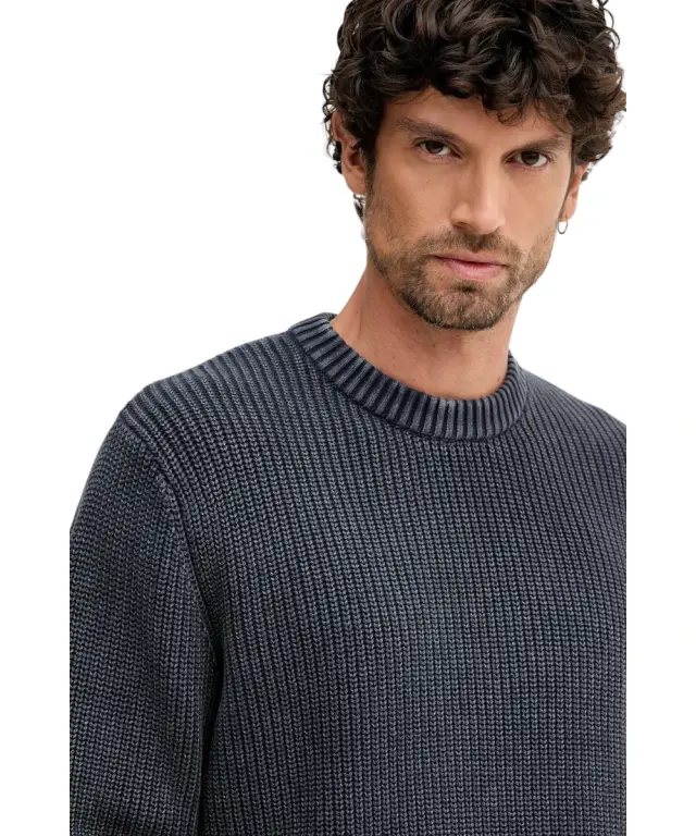 Pepe Jeans - Ανδρικό Πουλόβερ Βαμβακερό Neck Jumper PM7000022-594 Μπλε Σκούρο - S 2