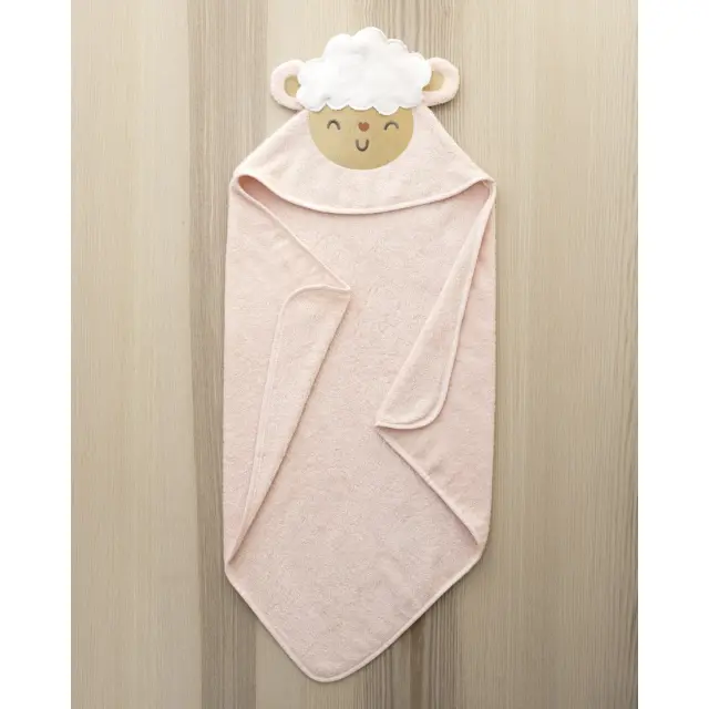 Βρεφική Κάπα 75x75 400gsm Nima Little Sheep Pink 100% βαμβακερό