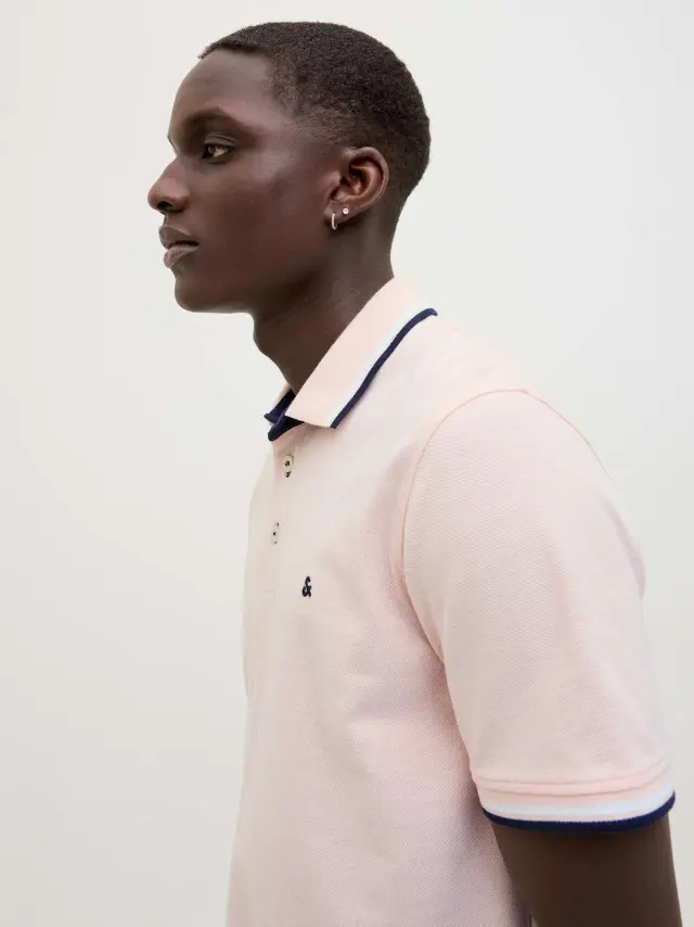 JJEPAULOS POLO SS NOOS Peach Parfait 2