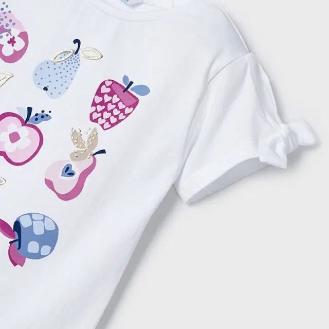 Mini 2 έως 10 ετών Μπλούζα σταμπωτή Better Cotton λευκό-ορχιδέα - 8Ε 2