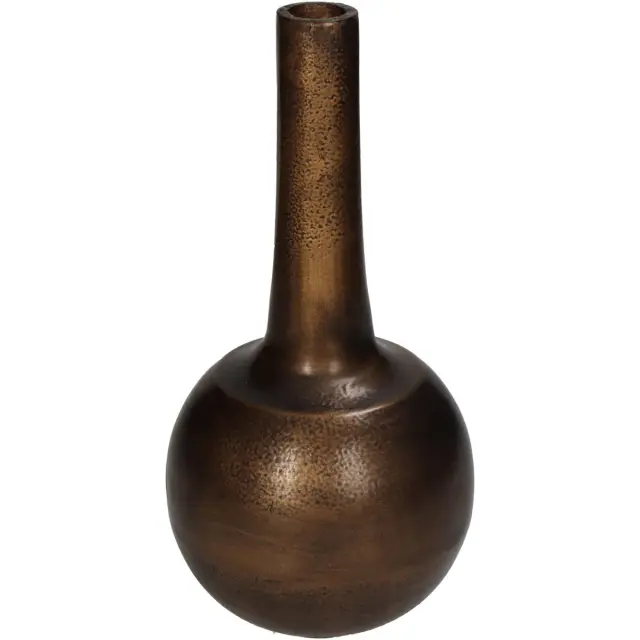 Βάζο Μπρονζέ Αλουμίνιο 11x11x23cm