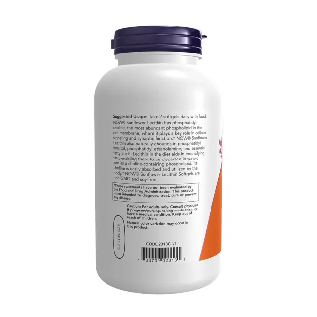 Now Foods Sunflower Lecithin 1200MG 3