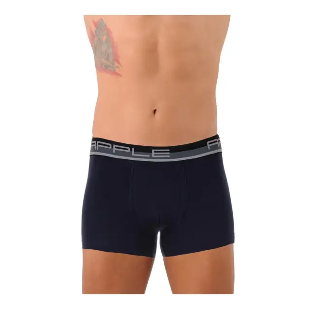 Apple Ανδρικό Boxer Ριγέ Δύο Χρώματα Navy Βάση, Χρώμα Γκρι
