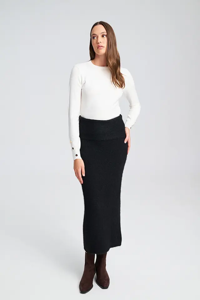 Πλεκτή Μάξι Φούστα CARAMEL KNITTED SKIRT - XS 2