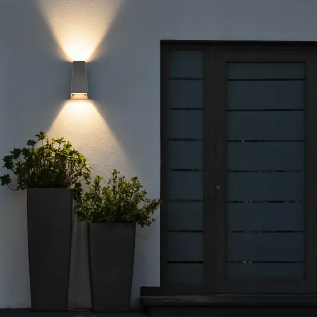 Απλίκα Αρχιτεκτονικού Φωτισμού FLUX Up-Down 6Watt Led IP65 Γκρι Ανθρακί Ματ - Μ5 x Π8.5 x Υ17cm KLV-101-0120