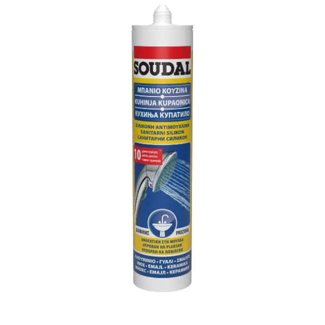SOUDAL 122991142 - Σιλικόνη αντιμουχλική διάφανη 280ml, Soudal