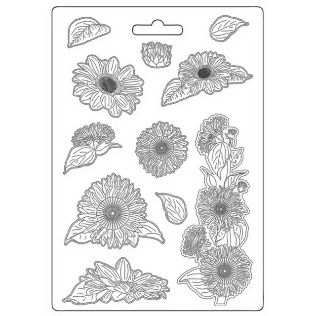 Καλούπι εύκαμπτο A4, 21x29cm, Stamperia, Sunflower Art