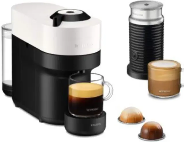 Krups Vertuo Pop & Aeroccino XN9211 Καφετιέρα για Κάψουλες Vertuo White 2