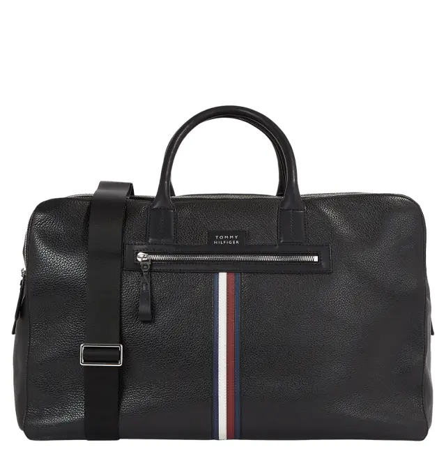 Τσάντα TOMMY HILFIGER 11815 Premium Leather Duffle Μαύρο