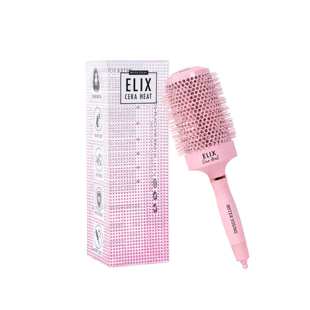 Sister Young Round Hair Brush Elix Cera Heat Pink 65mm