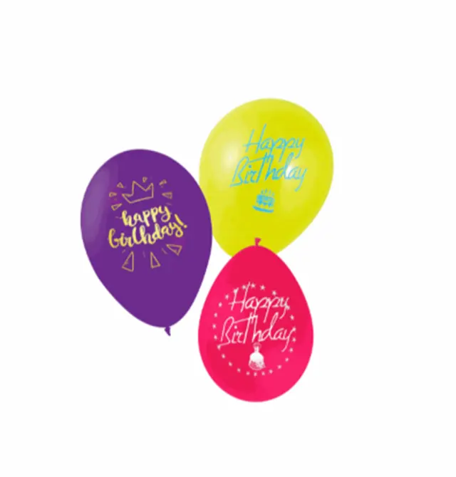 Σετ 12 Μπαλόνια Happy Birthday 26εκ. (Matalon)