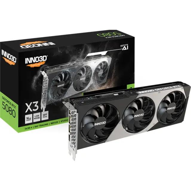 Inno3D GeForce RTX 5080 X3 (DLSS 4, 3x DisplayPort, 1x HDMI 2.1)