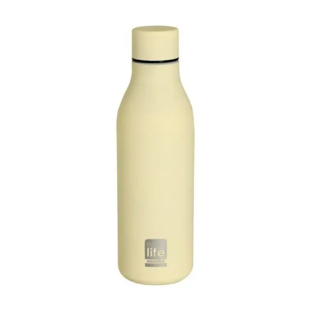 Ecolife® - Μεταλλικό Μπουκάλι Θερμός 550ml- Cream (33-BO-2351).