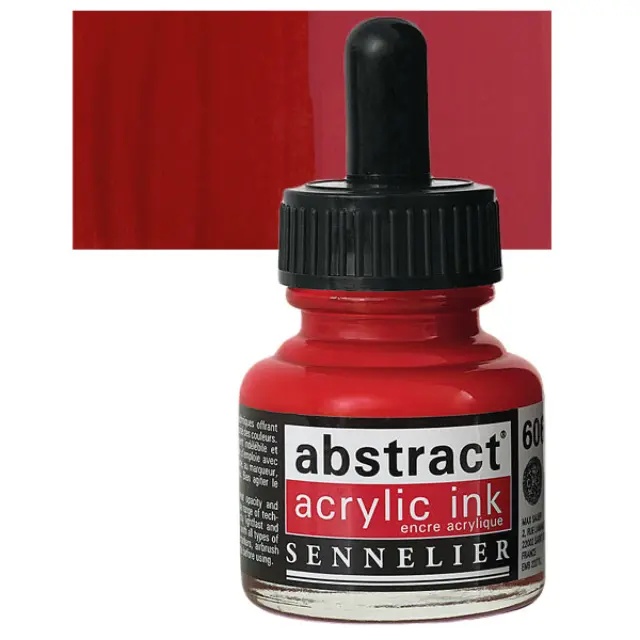Sennelier Abstract Ακρυλικό Μελάνι 606 Cadmium Red Deep Hue - 30ml