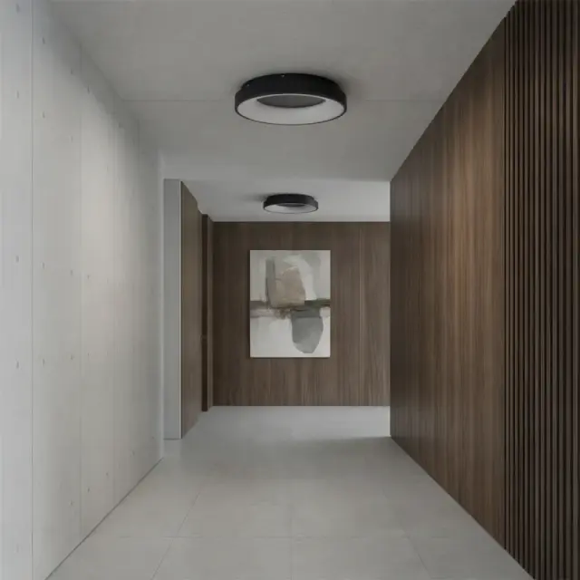 SALEM LED Φωτιστικό Οροφής CCT με Χειριστήριο Dimmable 75Watt Μαύρο Ματ KLV-101-0277 2