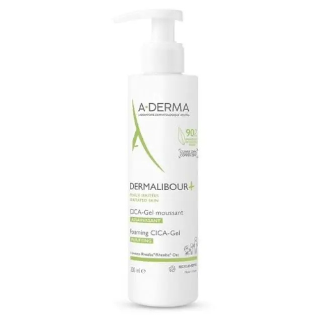 A-Derma Dermalibour+ Cica Moussant Εξυγιαντικό Αφρίζον Τζελ Καθαρισμού για Πρόσωπο και Σώμα, 200ml