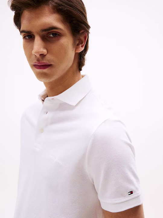 Tommy Hilfiger Aνδρική Μπλούζα Polo Λευκή Άσπρο 2