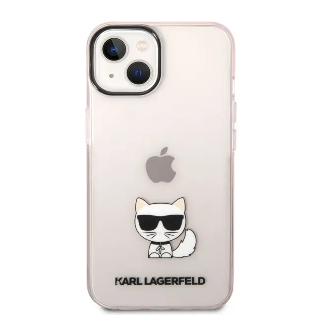 Karl Lagerfeld Choupette Logo Case for iPhone 14 Plus Pink 2