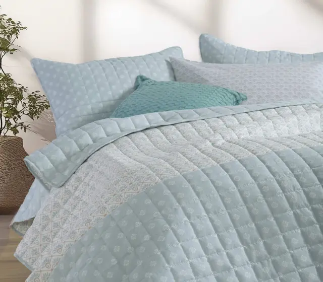 ΚΟΥΒΕΡΛΙ ΜΟΝΟ KEYLAN 180X240 NEF-NEF HOMEWARE BLUE 2