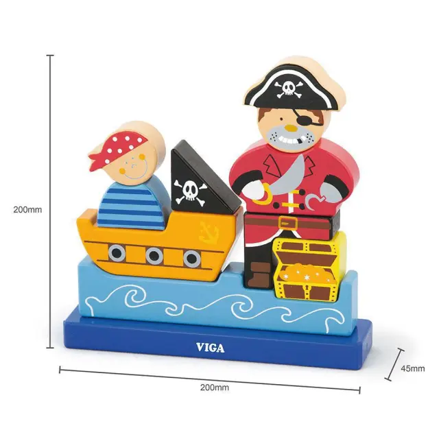 Viga Ξύλινo Μαγνητικό 3D Παζλ ΄Πειρατής΄ 2