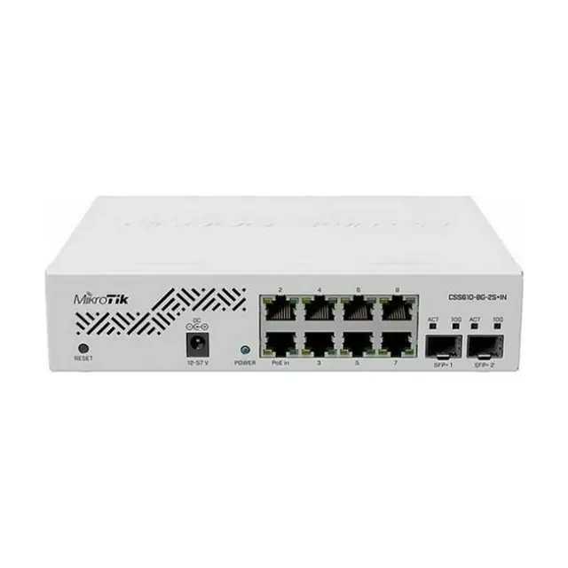 Mikrotik CSS610-8G-2S+IN network switch Gigabit Ethernet (10-100-1000) Power over Ethernet (PoE) White 2