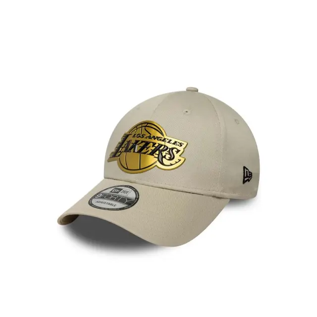 New Era Adult Metallic 9Forty NBA Los Angeles Lakers Cap Μπεζ 60771848 (New Era) - One Size