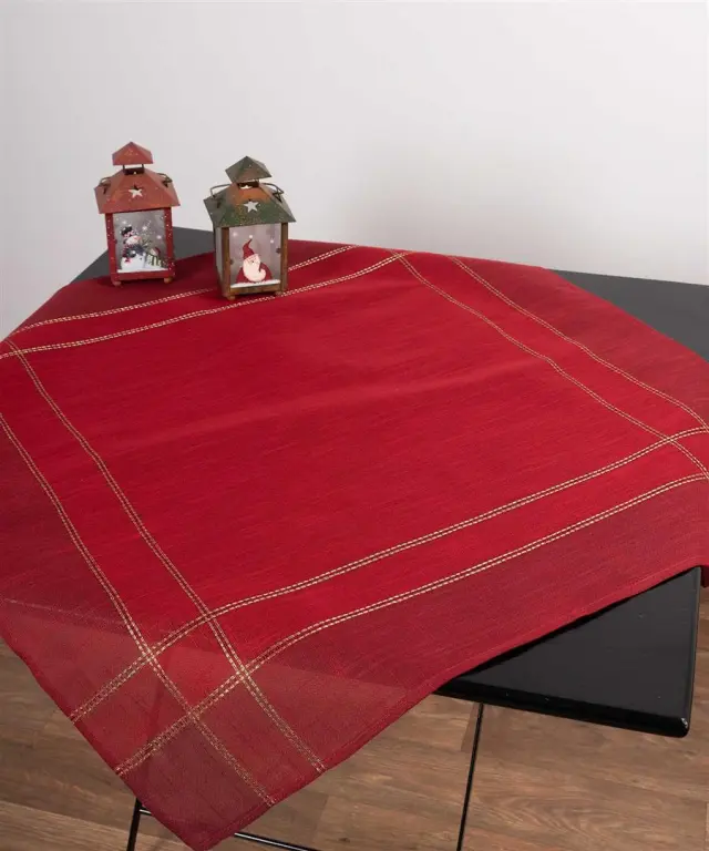 χριστουγεννιάτικο τραπεζομάντηλο (140cm x 180cm) 2448 κόκκινο - -
