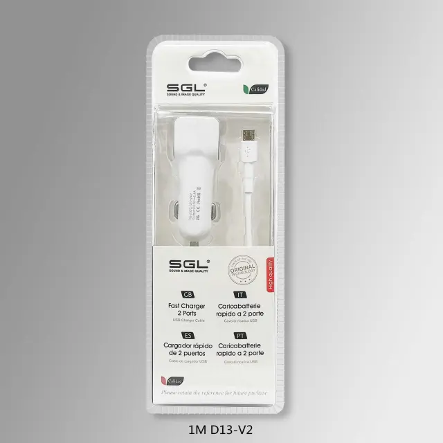 Φορτιστής αυτοκινήτου - Micro USB - 1m - V8-D13 - 110206 2
