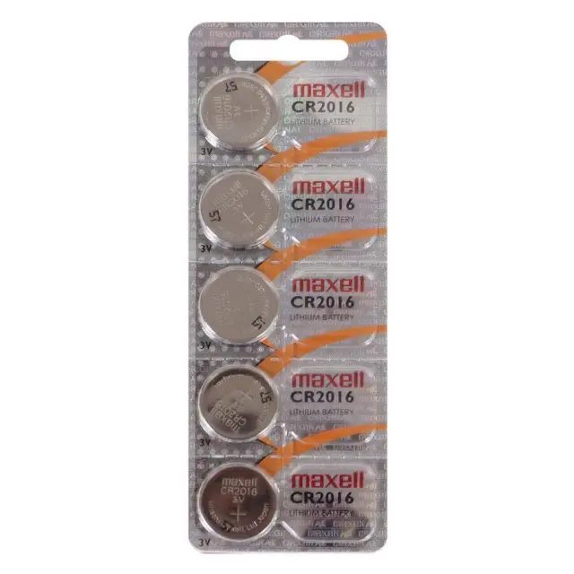 MAXELL Lithium CR2016 3V μπαταρίες λιθίου ρολογιών 5τμχ