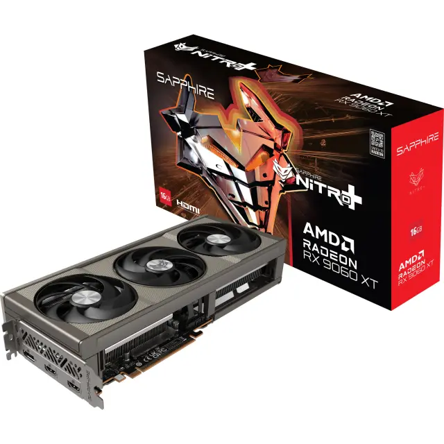 Sapphire Κάρτα Γραφικών Radeon RX 9060 XT 16GB Nitro+ Gaming OC GDDR6 (11350-01-20G)