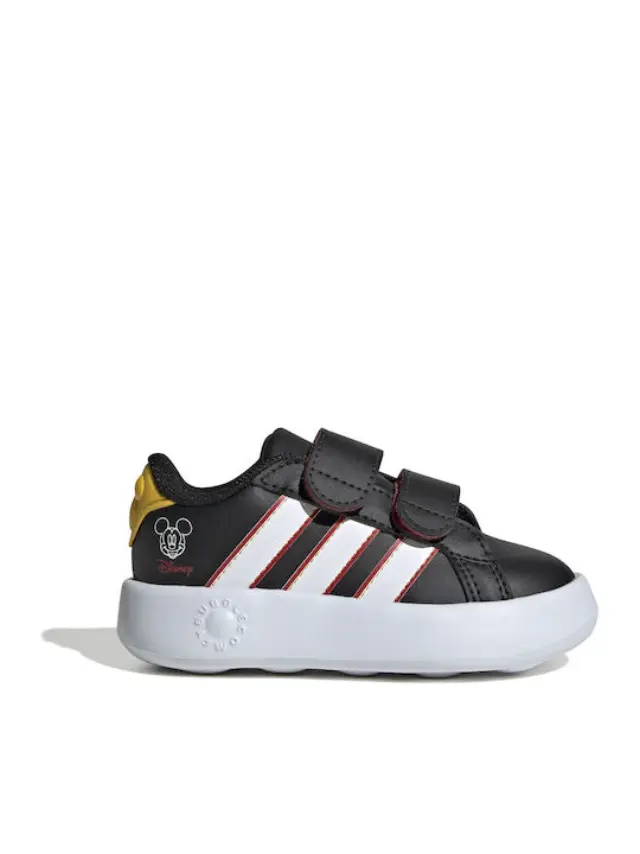 Grand Court Παιδικά Sneakers με Σκρατς Mickey Mouse Μαύρα - 27