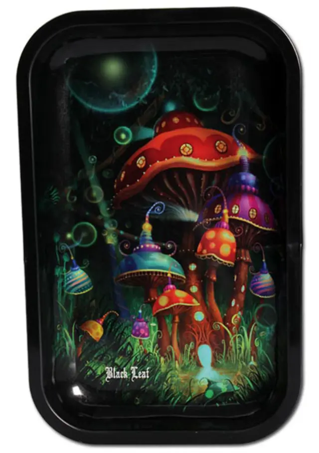 Black Leaf Rolling Tray Δίσκος Mushroom Small (17x27cm)