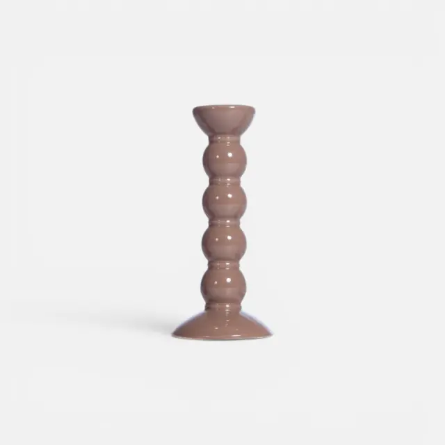 Nef-Nef Homeware Κηροπήγιο Κεραμικό Soil 8,5x19,5 Καφέ 2
