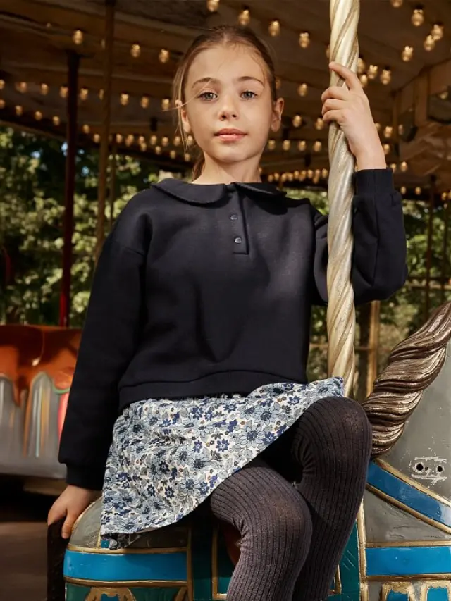 Παιδικό Φόρεμα για Κορίτσια Preppy Navy ΜΠΛΕ 2