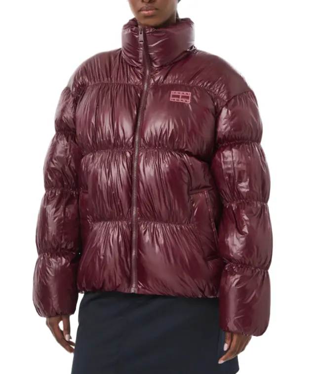 Tommy Hilfiger γυναικείο φουσκωτό γυαλιστερό μπουφάν DW0DW23423-2