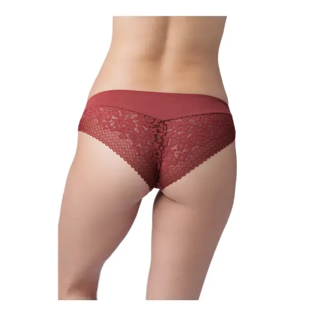DORINA Γυναικείο Slip Kelsea Cheeky Hipster - Διπλό Πακέτο, Χρώμα Κόκκινο-Μαύρο - S 2
