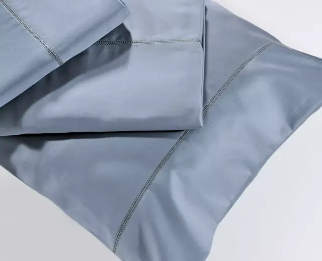 Ζεύγος μαξιλαροθήκη βαμβακοσατέν 250TC 250/7 Grey Metal Ζεύγος Μαξιλαροθήκη 52x75+3