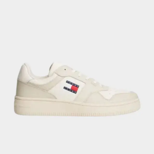 Tommy Hilfiger - Ανδρικά Δερμάτινα Sneakers Tjm Retro Basket Ess EM0EM01395-YBI Εκρού - 46