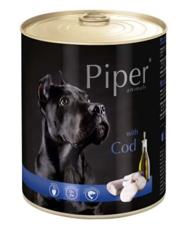 PIPER ADULT Μπακαλιάρος & Ντομάτα 800gr Μονόχρωμο