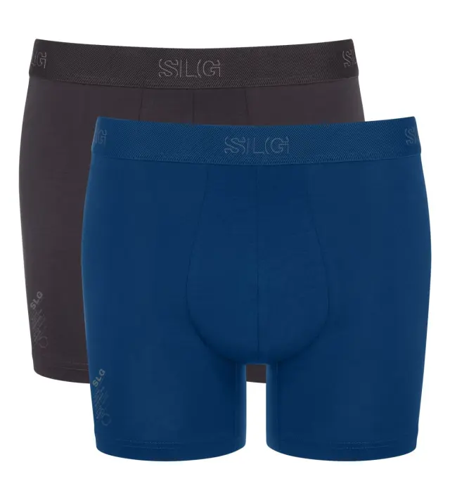 Sloggi Men SLG Base Shorts Συνδυασμός Μπλε Γκρι 2-Pack