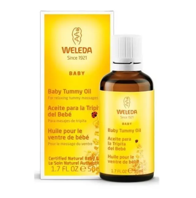 Weleda Baby Oil Καθημερινό Λάδι Μασάζ με Αμύγδαλο για την Κοιλίτσα του Μωρού, 50ml 2