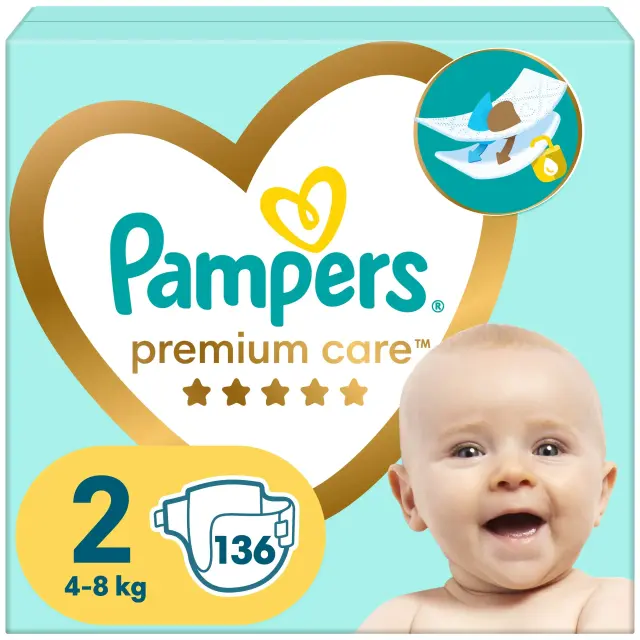Pampers premium Care Megapack No2 (4-8kg) 136 τεμαχια